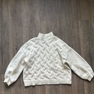 Nine West Cream Turtleneck Sweater